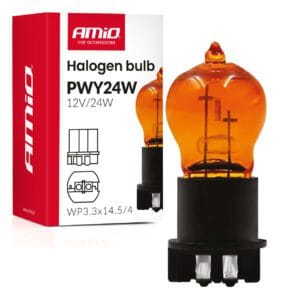 Halogena auto sijalica PWY24W Amber AMIO